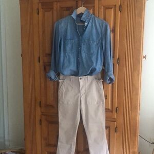 Anthropologie pants. Pale beigy pink. Great condition midrise